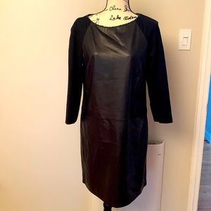 Excellent condition leather front stretch dress